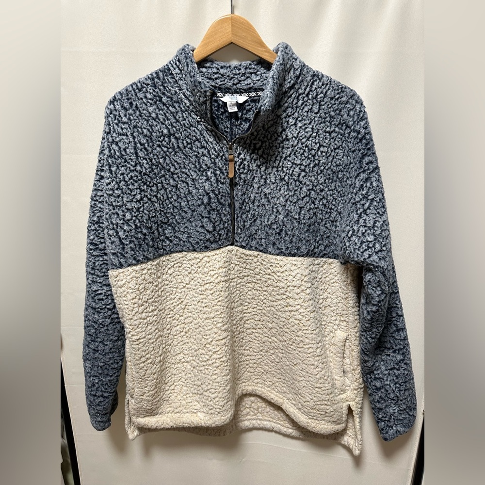 Sherpa Quarter Zip Unisex Size XL Time And Tru